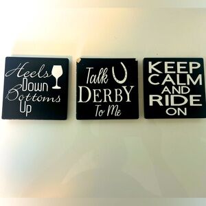 Black Decorative Coasters Set